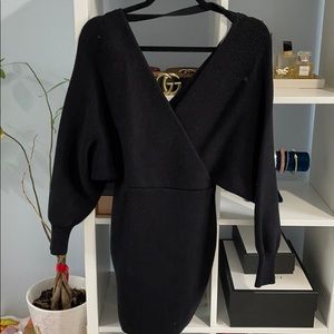 Black sweater dress